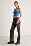 Keira Women's Strapless Wide Ribbed Stretchy Fabric Cobalt Blue Bustier - 6