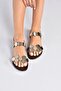 Tan Genuine Leather Women's Sandals K374680603 - 2