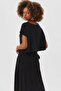 Boat Neck Oversize Summer Crop Bohemian Blouse Black - 4