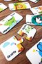 Wooden Two Piece Matching Game Turkish English Animals Preschool Baby Educational Toy