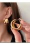 Steel Vip series non tarnish original brand model double thick ring earrings