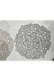 Placemat Special Embroidery Design Tableware Ivy Table And Presentation Set Dowry Bowl Gray - 3