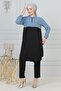 Zipper Detailed Tunic Ice Blue 6098 - 3