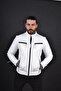 Men's White Genuine Leather Jacket - 3