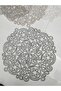 Placemat Special Embroidery Design Tableware Ivy Table And Presentation Set Dowry Bowl Gray
