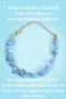 Aquamarine Stone - Broken Stone Bracelet, Real Natural Stone, Brass Plated, Extension Chain and Certified