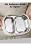 Adding Colour Two-Tiered - with Sauce Bowl - Stainless Steel Easy-Lock Container - 1100 ml - 7