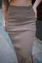 Women's Brown Slit Camisole Skirt 60201026 - 6
