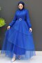 Huma Hijab Evening Dress Sax - 2