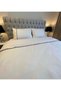 White Colored Red Bias Duvet Cover Set - 3