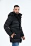 Men's Long Detachable Hooded Padded Wind Resistant Water Repellent Puffer Jacket 9712 - 7