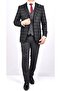 Crt562 2023-مزيج منقوش بدلة Slimfit /رمادي/48 مقاس - 6 Drop - 4