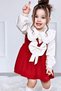 Girl's Plug-in Ribbon Dress and Baby Collar Shirt Set (WIDE FIT) April 23 Dress