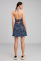 Trinity Women's Strappy Floral Patterned Blue Dress - 6