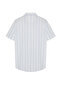 Men's Shirt - White Striped, Regular Fit Tmnss24Go00085 - 2