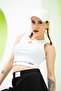 Women's Cut Out Detailed Crop Tank Top
