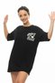 Women's Oversize Front-Back Printed Tunic T-shirt - 2