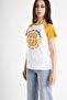 Women's Short Sleeve Puff Print Printed T-Shirt - 4
