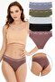 Women's Ribbed Lace Detailed Slip Panties 5 Pack Set