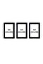 3 قطع إطار أسود مقاس 21x30 - إطار صور وشهادات - إطار MDF - 3