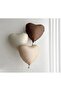 Coffee Retro Stink Colors Balloon Bouquet of 3 Hearts - 6