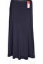 Women's Bensu Large Size Sandy Cross Unlined Navy Blue Skirt