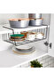 Stainless Metal Kangaroo Under Shelf Basket [Black] Kangaroo Shelf Steel Basket Hanging Shelf Organizer Basket - 5