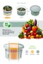 Set of 3 Colored Presenter Olive Pickled Cheese Multi-Purpose Storage Containers with Strainer - 5