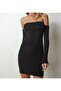 Women's Black Mini Strapless Diving Dress - 2