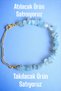 Aquamarine Stone - Broken Stone Bracelet, Real Natural Stone, Brass Plated, Extension Chain and Certified - 2