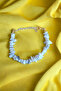 Howlite Stone Cracked Stone Bracelet, Genuine Natural Stone, Brass Plated Extension Chain, Certified Bracelet - 3