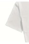 Women's V-Neck White Printed Oversize Boyfriend Casual T-Shirt - 2