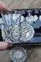 Handmade Crystal Stone and Pearl Tea Cup Set for 6 People, 12 Pieces - 5