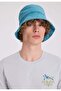 Blue Terry Cloth Bucket Hat WMTOWEL - 2