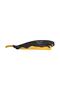 Razor with Cover - Attachable Shaped Steel Beard Razor - Stainless Matte Yellow/Black - 2