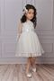 Girls' Buckled Dress Girls' Dress Tulle Lace Dress - 4