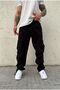 Baggy Black Cargo Pocket Lace Detailed Trousers