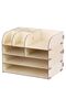 A4 Document Shelf Desktop Organizer File Organizer Wooden Organizer - Org_4_krem - 2