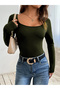 Women's Long Sleeve Boat Neck Bodysuit - 2