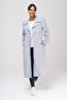 Unlined Trench Coat with Snap Closure and Epaulette Detailed Water Repellent Feature LIGHT BLUE 6535 - 4