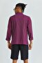Button Detailed Bohemian Shirt Purple - 4