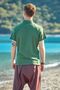 Men's Green Judge Collar Short Sleeve Slim Fit Shirt - 4
