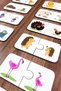 Wooden Two Piece Matching Game Finding Baby Animals Preschool Baby Educational Toy - 5