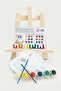 20 x 30 cm Colorful Children's Painter Set - Canvas with Precription, 2 Brushes, Palette, Paints and Easels - 5