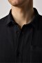 Relax Fit Short Sleeve Comfortable Cut Muslin Fabric 100% Cotton Single Pocket Summer Plain Smoked Men's Shirt - 4
