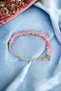 Rose Quartz Cracked Stone Bracelet, Genuine Natural Stone, Brass Plated Extension Chain, Certified Bracelet - 5