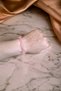 Rose Quartz Cracked Stone Bracelet, Genuine Natural Stone, Brass Plated Extension Chain, Certified Bracelet - 3