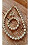 Design Pearl Necklace-Bracelet-Earrings Set