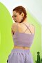 Women's Back Cross Strap Detailed Crop Tank Top - 3