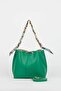Women's Scarf and Chain Accessory Soft Leather 3 Compartment Hand and Shoulder Bag